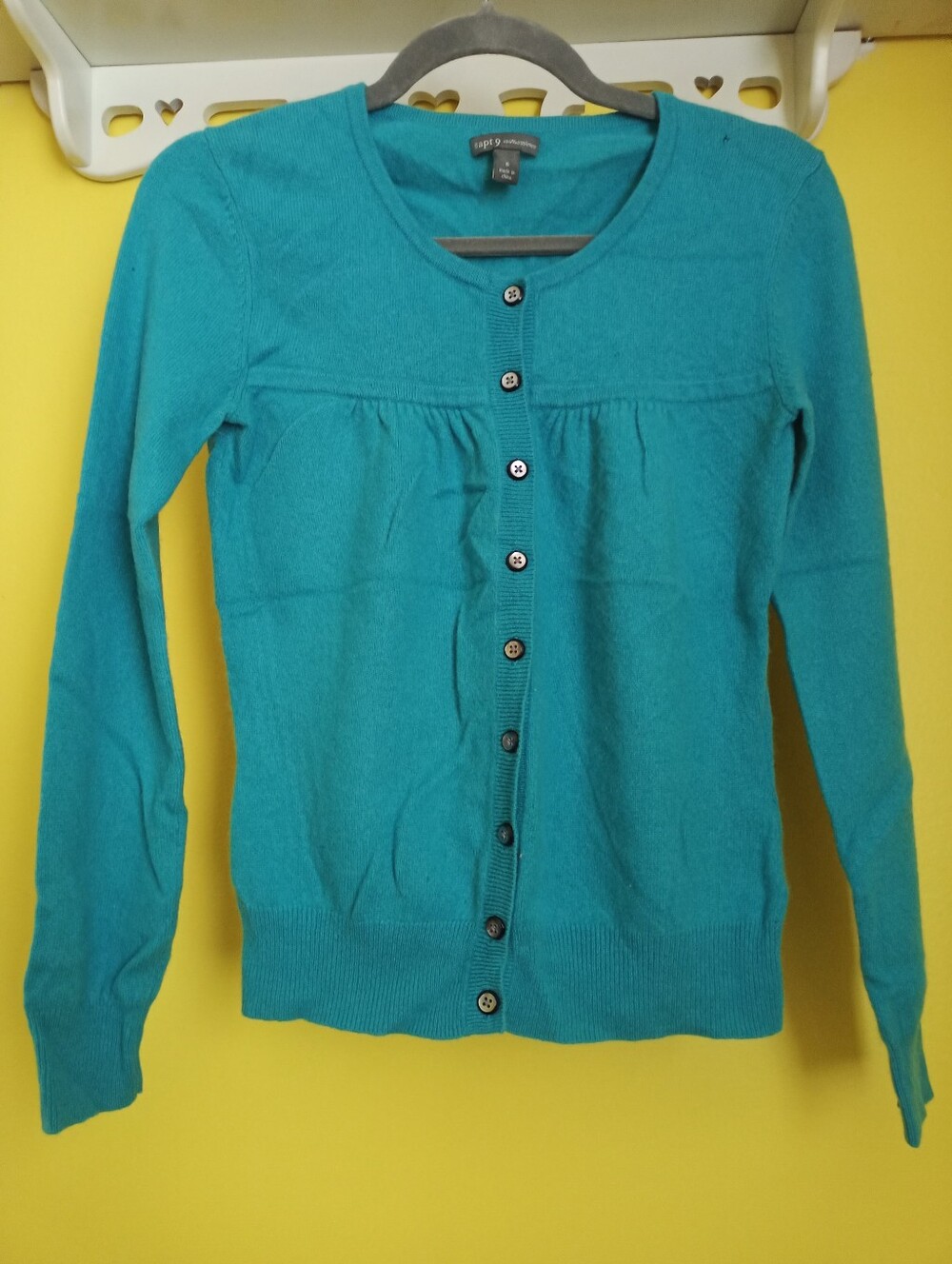 Blue Apt. 9 100% Cashmere Cardigan